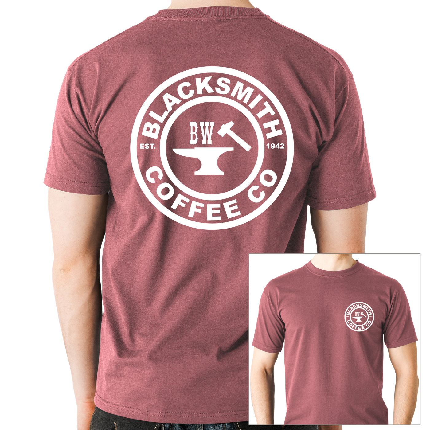 BW Blacksmith (Signature Series) Cotton T-Shirt: Vintage Maroon